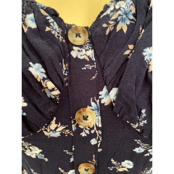 As U Wish Floral Print Long Sleeve Dainty Mini Dress Built-In Bra L Boho Style N - Picture 8 of 12